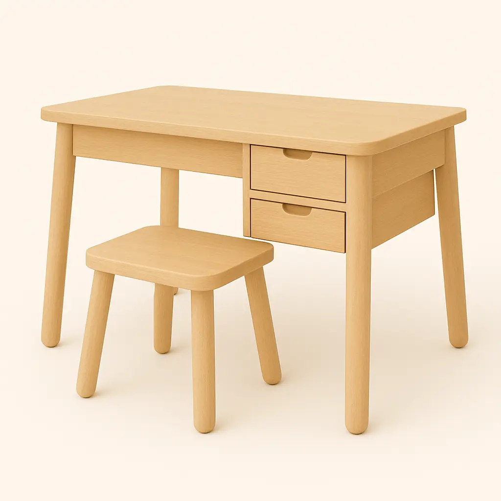 Table à Tiroir et Tabouret Maitresse