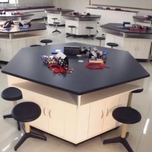 Paillasse Laboratoire Hexagonale (prise / vasque)