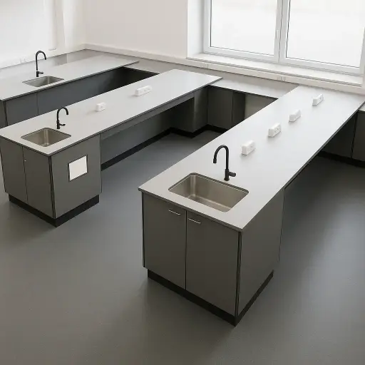 Paillasse Laboratoire Oblongue (prise / vasque)