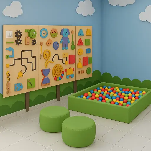 Busy Board Mural